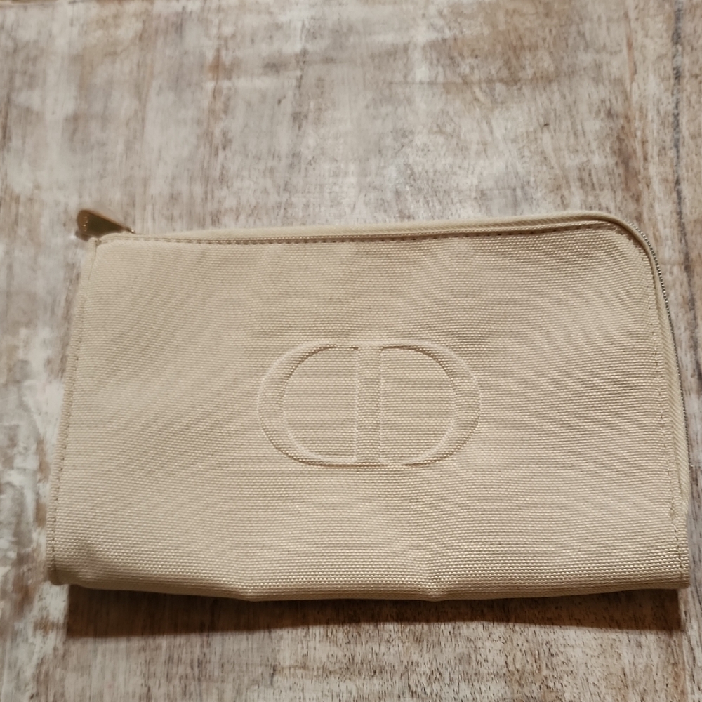 Dior Beige Canvas Cosmetic Pouch